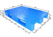 Palete HDPE 3 Skids Euro Palete de Plástico